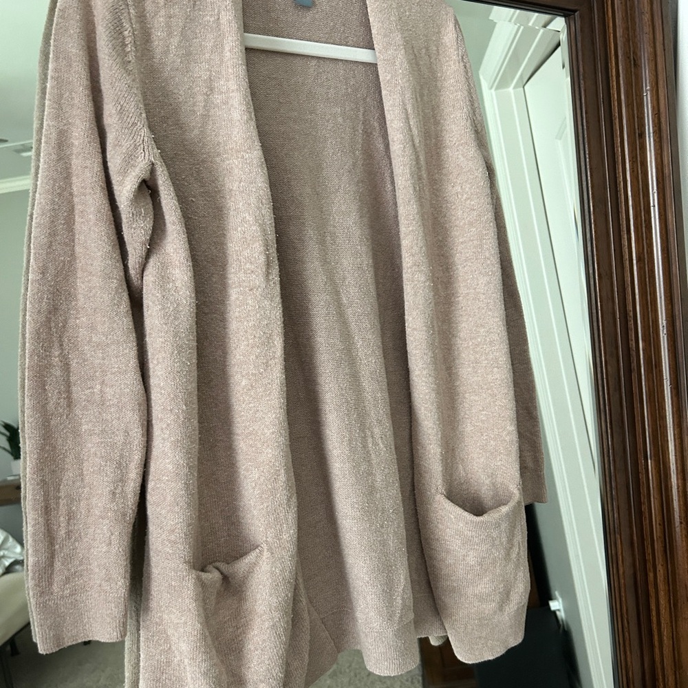 Old Navy Tan Cardigan Sweater Relaxed Fit